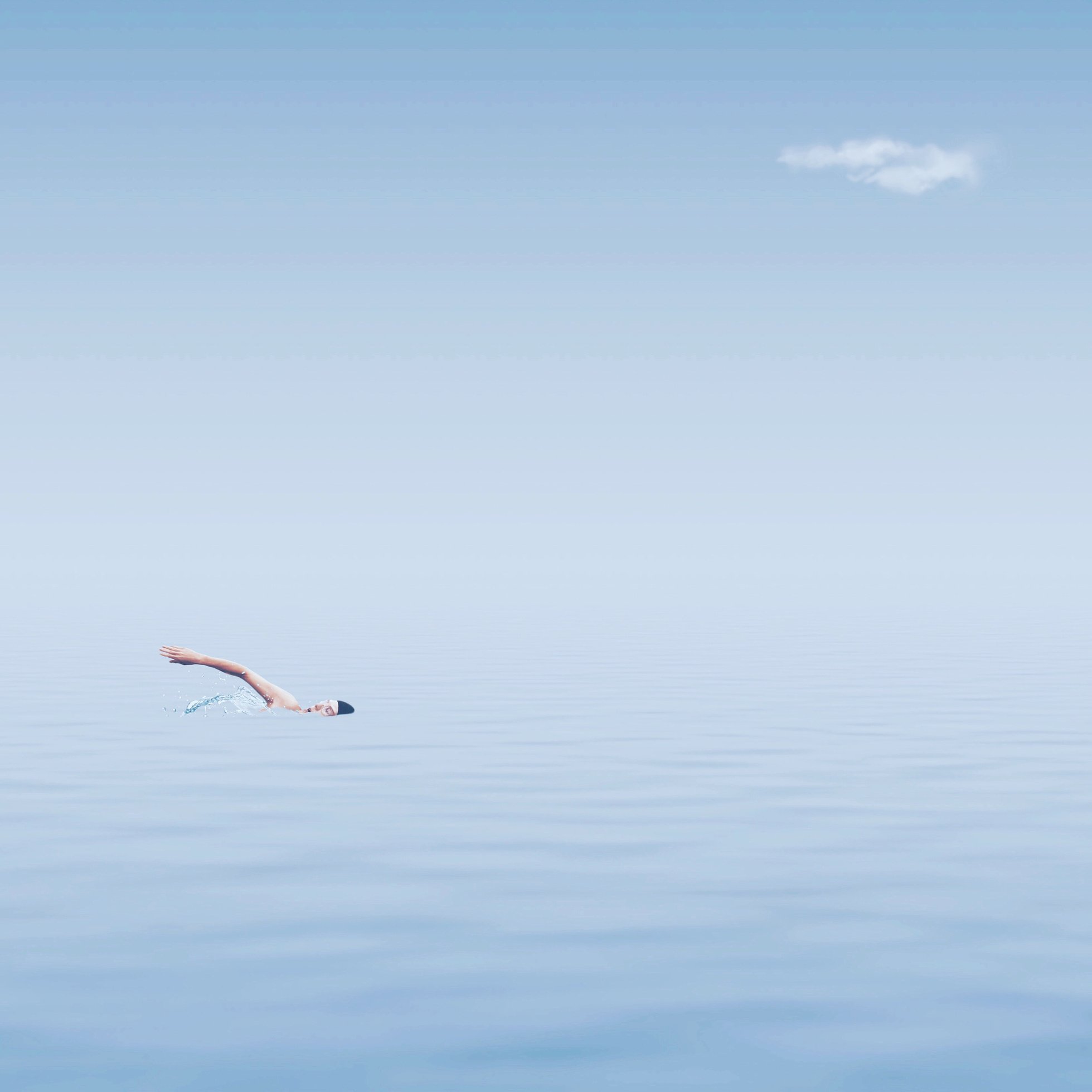Swimmer, Ocean, Summer, Beach, Sport